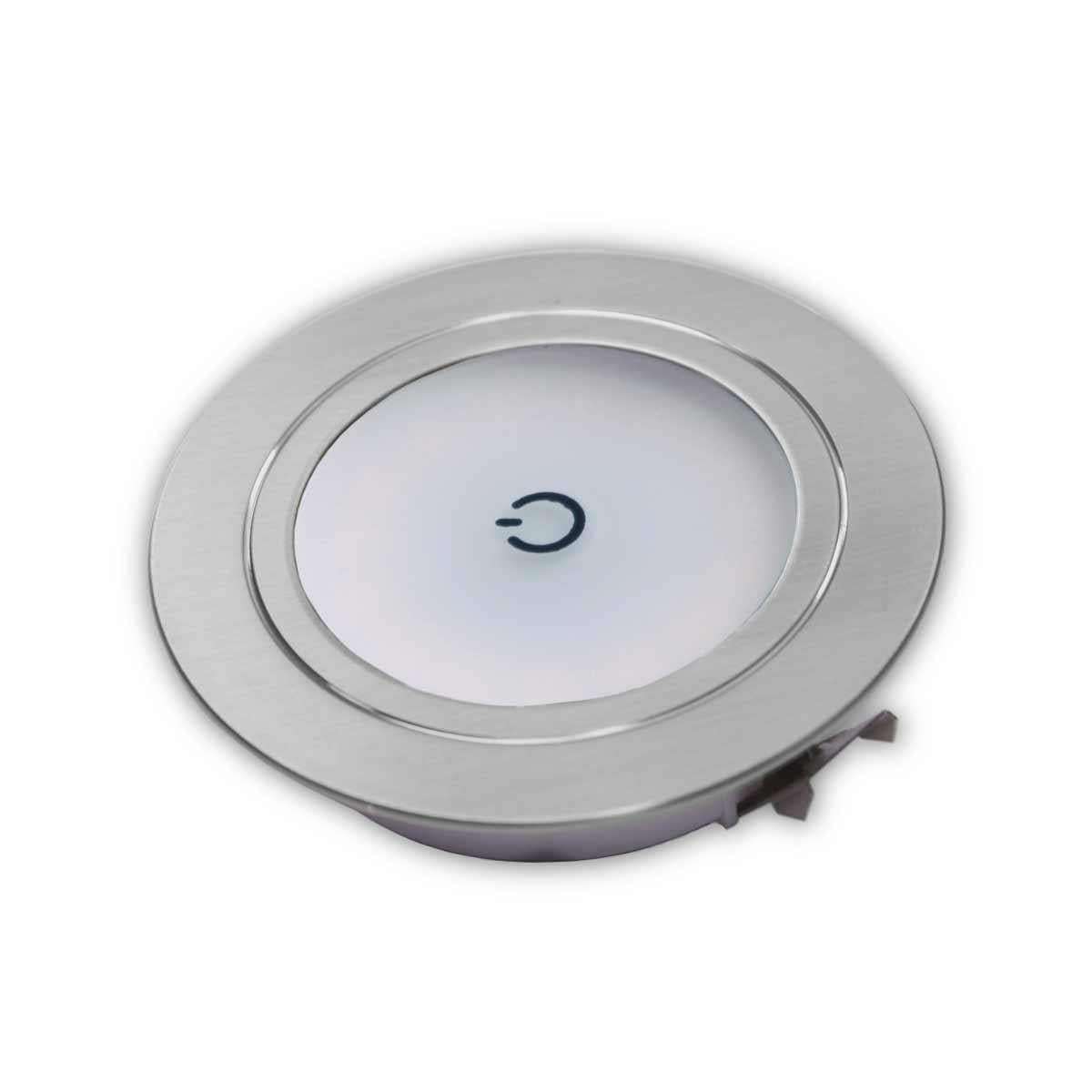 Dimatic Touch Operated Recessed Downlight (12V / 1.69W / Warm White / IP20)