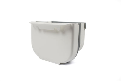 Small Collapsible Waste Bin - White/Grey