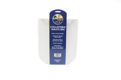 Large Collapsible Waste Bin - White/Grey