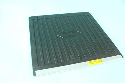 A grey Dethleffs motorhome mudflap.