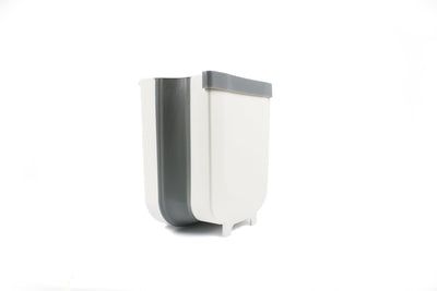 Large Collapsible Waste Bin - White/Grey