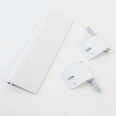 A white Roller Team motorhome garage door hinge.