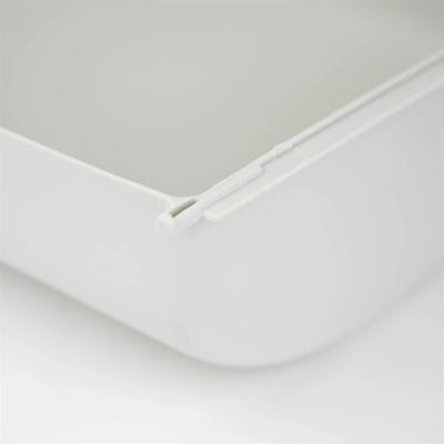 A white plastic Auto-Trail motorhome bin.