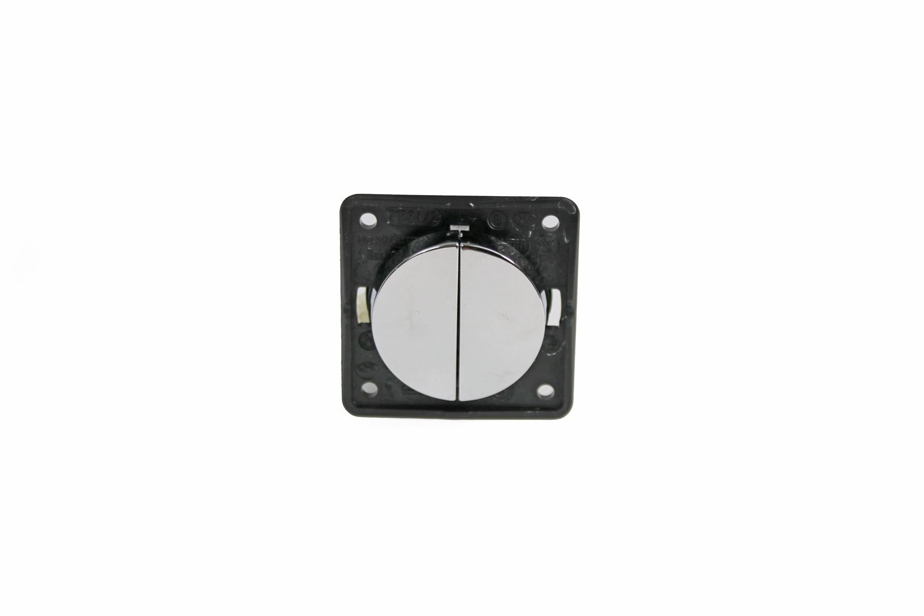 Berker Double Rocker Switch - Chrome