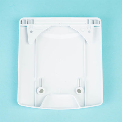 A white Dethleffs motorhome fuel cap cover.