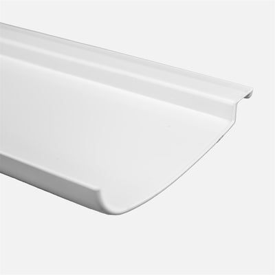 A white Roller Team Autoroller motorhome nearside rear skirt.