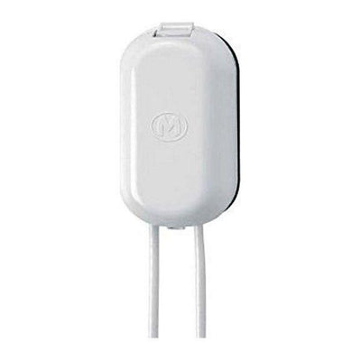 White satellite socket on white background