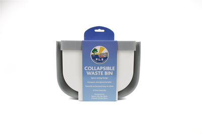 Small Collapsible Waste Bin - White/Grey