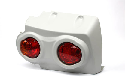 Rear bumper angle including lights on a white background