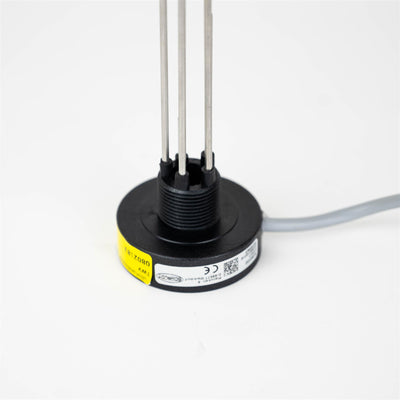 A black Dethleffs motorhome fresh water level sensor.