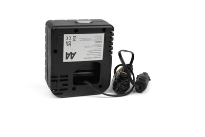 A black AA compact tyre inflator.