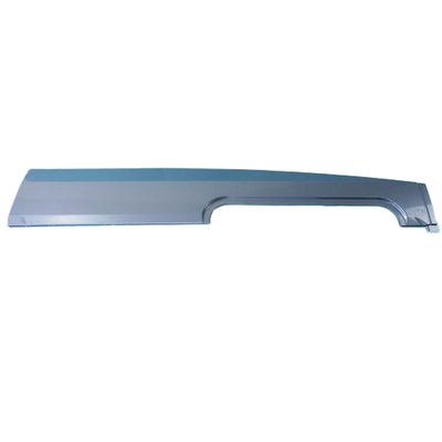 A grey Roller Team Autoroller 747 motorhome offside rear garage skirt.