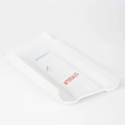 A white AutoQuest motorhome nearside rear skirt cap.