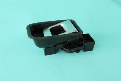 A black and chrome Roller Team motorhome internal door handle.
