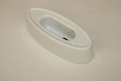 A white Roller Team motorhome end outline marker light.