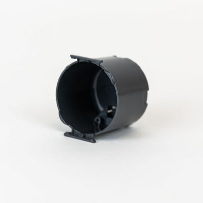 C-Line recessed circular back box used when installing 230v sockets and switches, to protect from accidental contact.