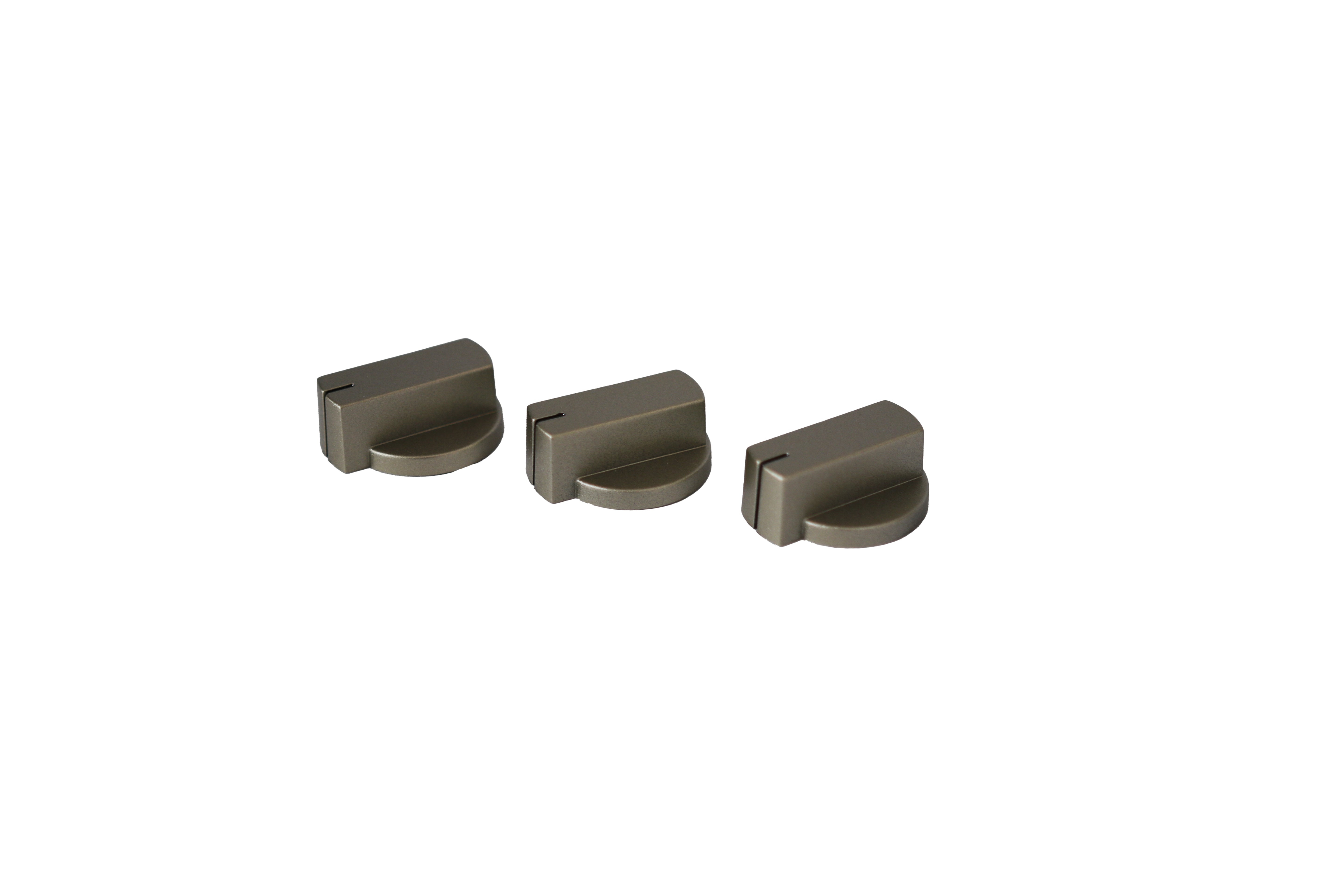 Thetford Straight Hob Knob 3 Pack - Matte Nickel