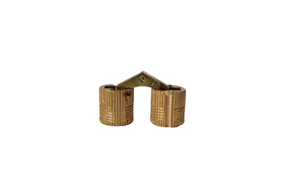 Dethleffs 16mm Concealed Spigot/Barrel Hinge in Brass