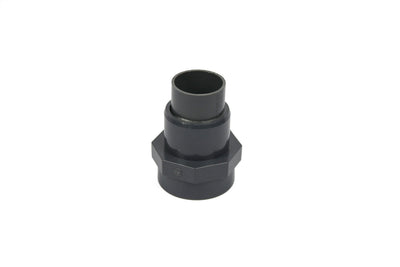 A black Dethleffs motorhome wastewater hose.