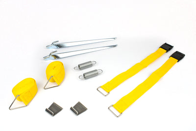 Awning accessories on white background