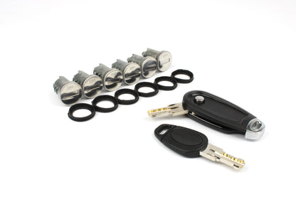 Key barrel set on white background