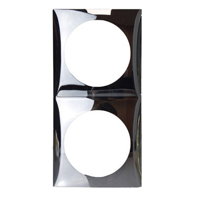Berker W4 Flow Double/2 Gang Frame (Gloss Chrome)