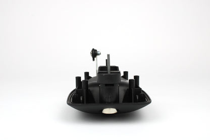 Black door handle on white background