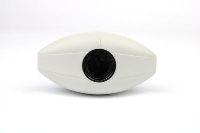 A white Roller Team motorhome locker door handle.