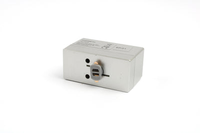 Metallic USB socket on a white background