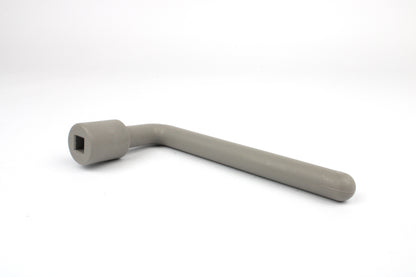 Grey waste handle socket on white background