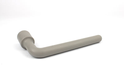 A grey Dethleffs motorhome waste handle.