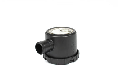 A black motorhome drain siphon.
