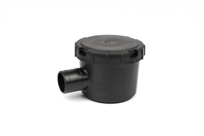 Black drain on white background