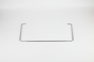 A silver Dethleffs motorhome clothes rack.