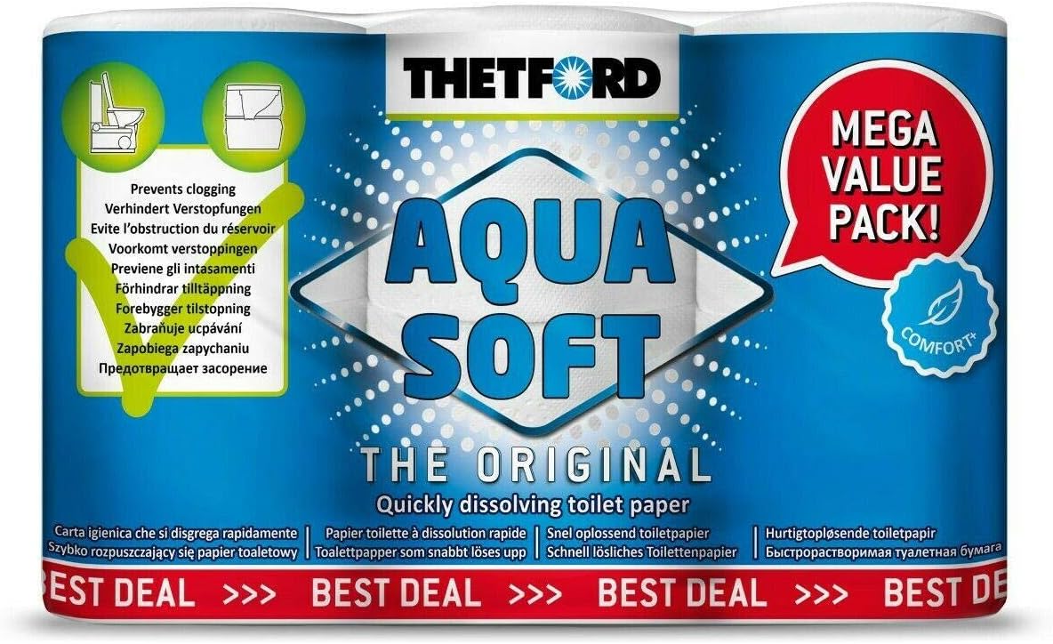 Thetford Aqua Soft Toilet Tissue 6 Pack