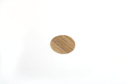 Set of 20 oak paper dots on a white background