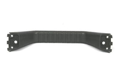 A grey Dethleffs motorhome bow type handle.