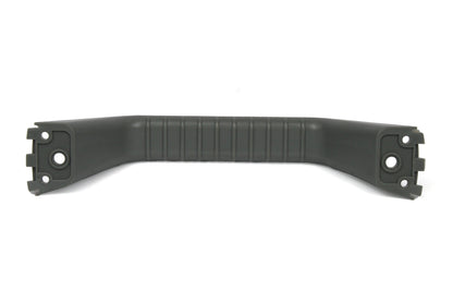 A grey Dethleffs motorhome bow type handle.