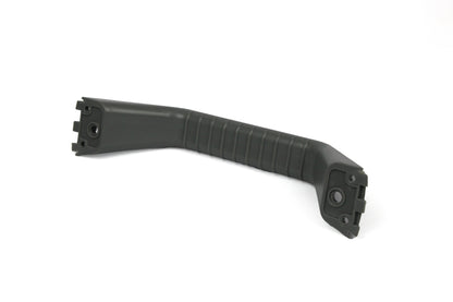 A grey Dethleffs motorhome bow type handle.