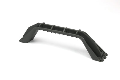 A grey Dethleffs motorhome bow type handle.
