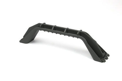 A grey Dethleffs motorhome bow type handle.