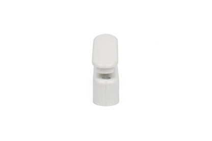A white Elddis motorhome shower screen door retainer.