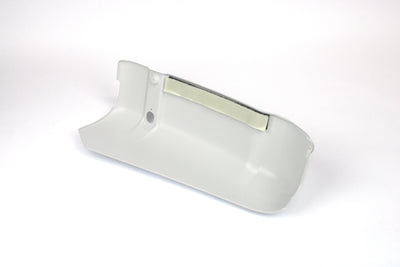A pair of white Dethleffs Trend motorhome bumper end caps.