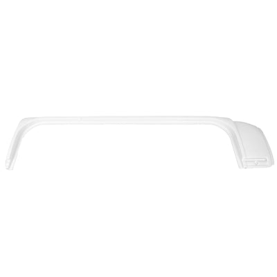 A white offside Roller Team motorhome garage skirt.