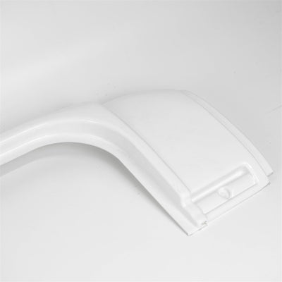 A white offside Roller Team motorhome garage skirt.