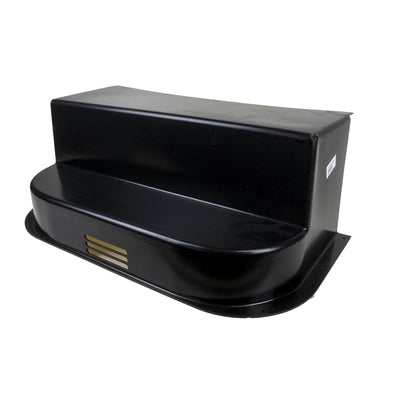 A black Roller Team motorhome access step external cover.