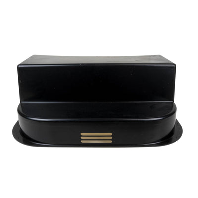 A black Roller Team motorhome access step external cover.