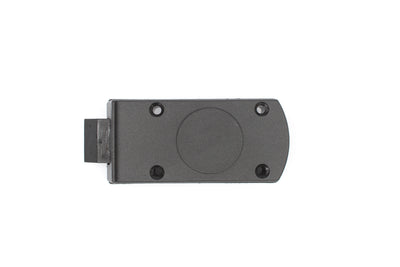 Part of door lock on white background