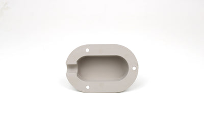 Light grey cable entry cover on white background