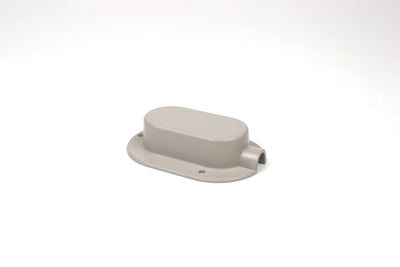 Light grey cable entry cover on white background